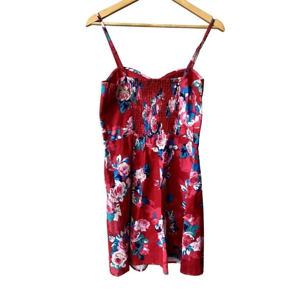 Jessica Simpson‎ Corset Floral Mini Dress Sz L Wedding Guest Date Night Concert